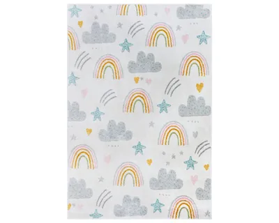 Zdjęcie produktu dla Dywan dziecięcy 120x170cm, kolorowa tęcza, miękki włos