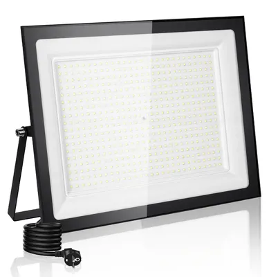 Immagine prodotto di Faretto a LED per illuminazione esterna - 500 W - 6500 K (bianco freddo) - Grado di protezione IP66 (resistente all'acqua) - 220–240 V - Confezione da 1 pezzo