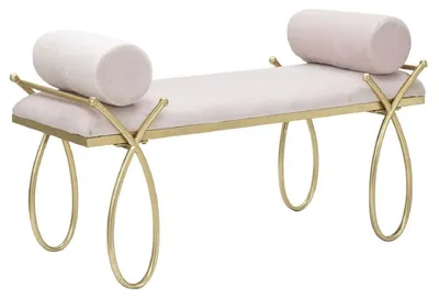 Immagine prodotto di Panca Casa Padrino rosa/oro 112,5 cm - Lusso Interno