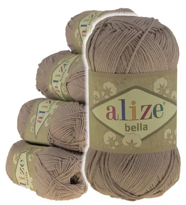 Stricken, Häkeln, Häkelgarn, Baumwollhäkelgarn ALIZE BELLA taupe