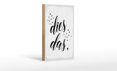 Produktbild von Holzschild Spruch 20x30 cm dies das weißes Deko Schild