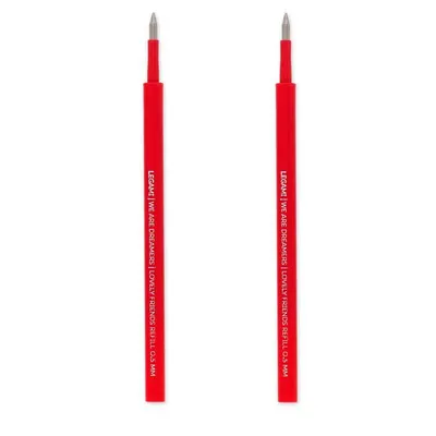 Image de Legami Set de 2 Recharges pour Stylo à Encre Gel - Lovely Friends, rouge