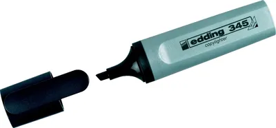 Produktbild von Textmarker edding 345 copylighter silbergrau Keilspitze Packung mit 10 Stück