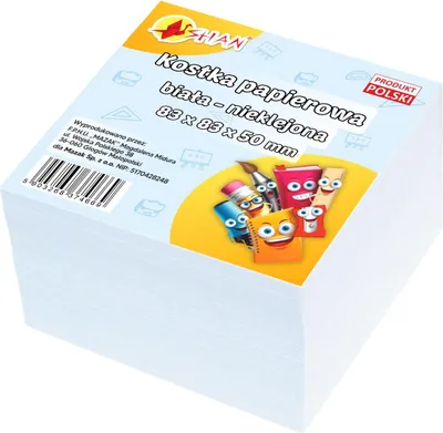Produktbild von Papierwürfel weiß ungeklebt 83x83x50mm Shan