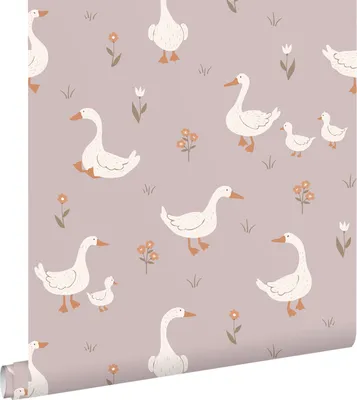 Produktbild von ESTAhome Tapete Gänsen Lila 50 x 900 cm
