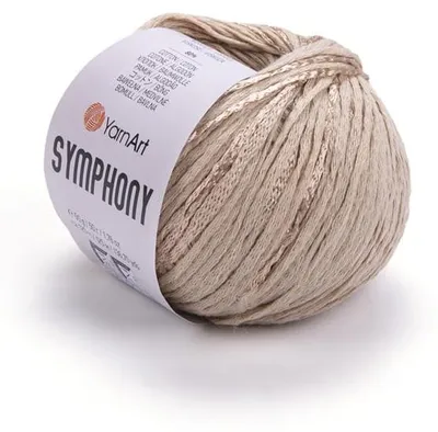 Produktbild von YarnArt Symphony 2106 Kaltbeige Baumwolle Viskose 50g 125m DK Sommer Haekeln