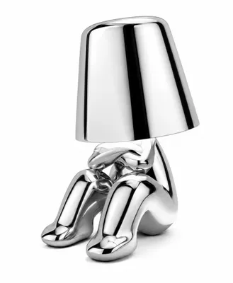 Produktbild von Thinker-Statue LED Nachttischlampe mit Touch-Steuerung,USB-Aufladung,3 Helligkeitsstufen,Kabellose Dimmbare Tischlampe,Dekorative Nachtlicht(SilverC)
