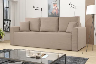 Produktbild von Sofa ZOOM mit Schlaffunktion und Bettkasten, DL-Automat, 3-Sitzer - Dunkelbeige
