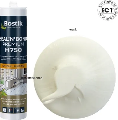 Produktbild von Bostik H750 Seal N Bond Premium 1K Hybrid Klebdichtstoff 435g Kartusche Weiß