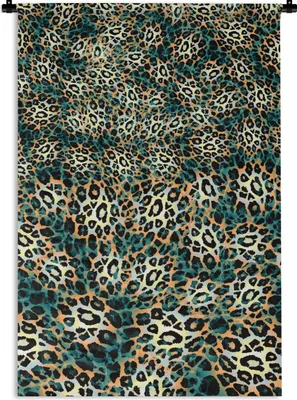 Produktbild von MuchoWow® Wandteppich Wandbehang Leopard - Design - Mantel 60x90 cm Tapisserie Dekoration Wandtuch - Foto-Teppich - Abwaschbar