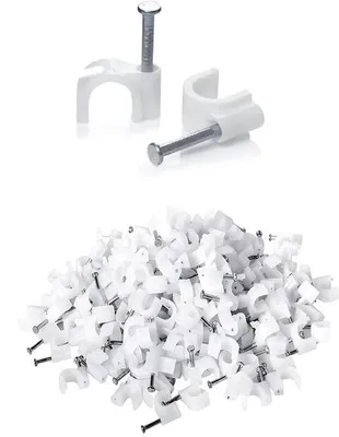 Produktbild von Kabelhalter - 100 Stück - Weiß - Nylon