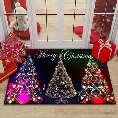 Produktbild von Weihnachtsmatte 40 x 60 cm Flanell-Polyester rutschfest 3D-Druck