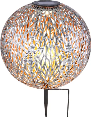 Produktbild von Globo Lighting Solarleuchte Metall silbergrau, LED