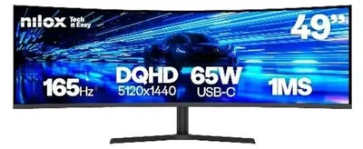 Obrázek produktu pro Nilox , 124,5 cm (49"), 5120 x 1440 px, Dual QHD, LCD, 1 ms