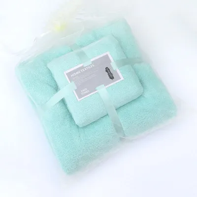 Imagen del producto de Toalla de terciopelo coral, suaves y absorbentes toallas de baño: juego de toalla de baño y toalla de mano, color verde