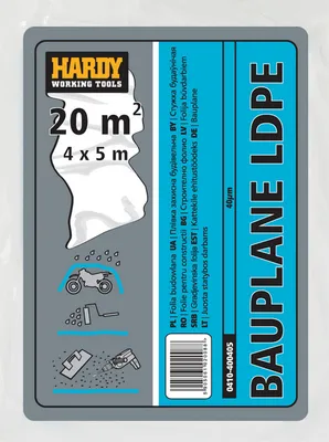 Zdjęcie produktu dla Folia ochronna Hardex LDPE 4mx5m Mocna grubość ok. 0,04 mm