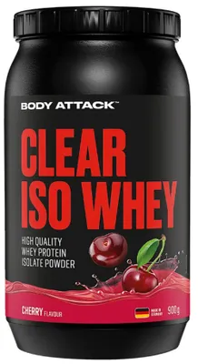 Produktbild von Body Attack Clear Iso Whey – 900 g Cherry