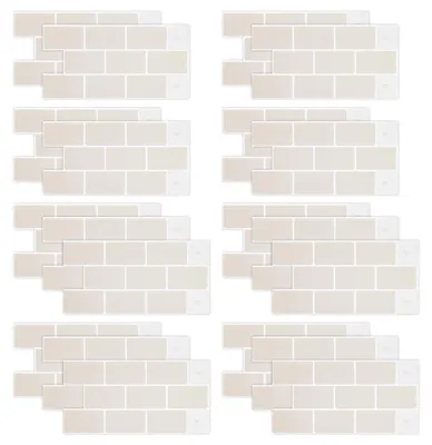 Produktbild von Set mit 20 selbstklebenden 3D-Fliesenaufklebern für Küche und Badezimmer
