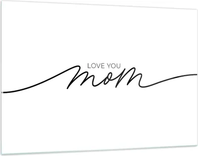 Produktbild von Bilder auf glas - Einteilig - Ich liebe dich Mama - 120x80cm - Glasbilder - Wandbilder - Bilder - zum Aufhängen bereit - Wanddekoration aus Glas - Glas Bilder - Wandbild auf Glas - GAA120x80-4794