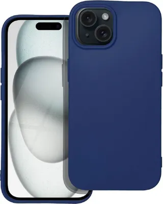 Produktbild von Soft Silikon Case Hülle Bumper Silikonhülle Stoßfest Handyhülle Case Cover  kompatibel mit iPhone 15 Plus Blau