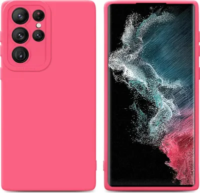 Produktbild von Cadorabo Hülle für Samsung Galaxy S22 ULTRA Schutz Hülle in Rot TPU Silikon Etui Case Handyhülle