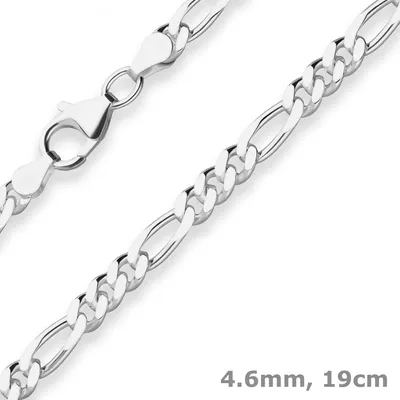 4-6mm-Armband-Figarokette-diamantiert-aus-925-Silber-19cm
