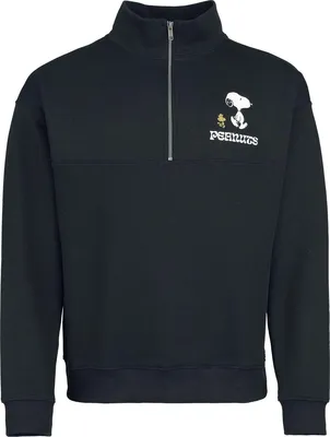 Produktbild von Peanuts Sweatshirt Herren Peanuts - Snoopy und Woodstock - Troyer schwarz L