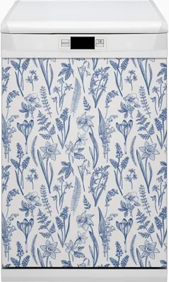 Produktbild von Magnet für Spülmaschine Abwaschbar 45x80 cm Magnet für Spülmaschine Magnetmatte Dekor - Waldblumen