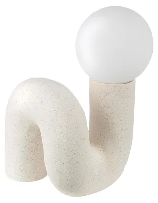Immagine prodotto di Gilde Tischleuchte, organisch, Otranto, Keramik, creme, weiß, VE 2 Höhe: 30.00 cm Breite: 18.00 cm Tiefe: 17.00cm 58259