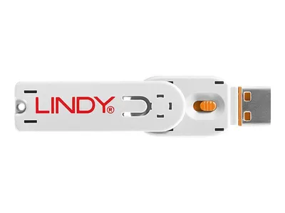 Obrázok produktu pre Lindy 40453 Blokovanie rozhrania Blokovanie rozhrania + kľúč USB typu A oranžový Akrylonitrilbutadiénstyrén (ABS) 5 ks
