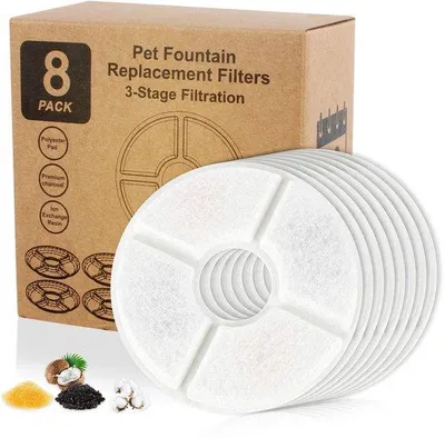 Obrázok produktu pre Filtry s aktívnym uhlím pre fontány na pitnú vodu pre mačky a psov, 8 ks