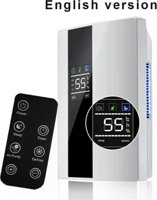 Zdjęcie produktu dla Odwilżacz powietrza i oczyszczacz powietrza – urządzenie 2 w 1 do użytku domowego – 200 W – cichy, ≤50 dB – pilot i timer – zewnętrzny wąż odprowadzający wodę