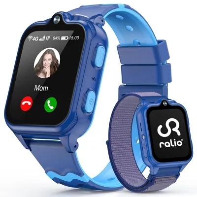 Produktbild von Kinder Smartwatch 4G mit GPS und Telefonfunktion, 2+16 GB Kinderuhr, 900mAh Akku, SOS Anti-Lost, Wasserdicht IP68, Perfekte Geschenke für Kinder, Blau