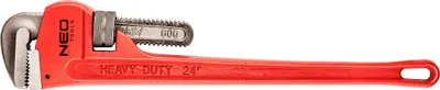 Produktbild von NEO TOOLS Rohrzange stillson 600 mm, Bereich 100 mm, 24", Gewicht 2.73 kg, Gehäuse aus Sphäroguss, Backen geschmiedet, geschliffen, gerillt, Schneckengetriebe