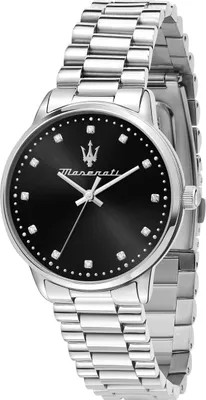 Productafbeelding van MASERATI Quartz horloge, roestvrij staal, zilverkleurig