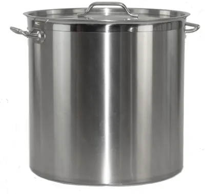 Produktbild von Kochtopf aus Edelstahl mit Randverstärkung und Deckel Ø50cm H50cm 98,1Liter