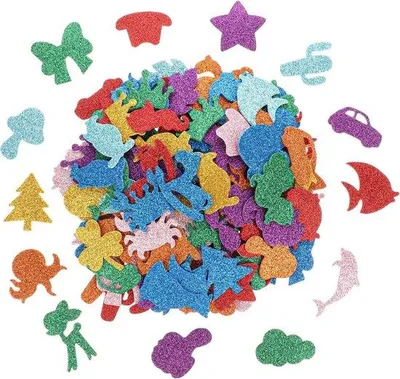 Immagine prodotto di Adesivi colorati con motivi marini, autoadesivi, 140 pezzi, decorazioni a tema oceano