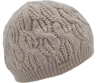 Seeberger Strickmütze Mit Zopf in beige