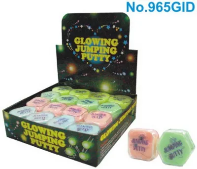Produktbild von Lustige Springknete, glow in the dark, 12 Stück