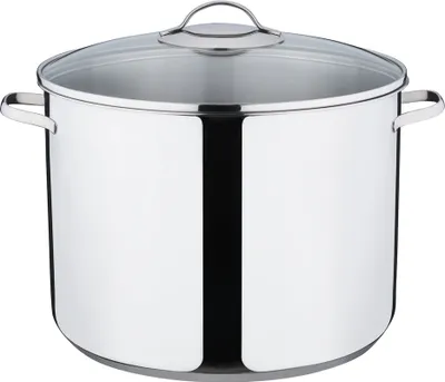 Produktbild von Kelomat Hoher Topf mit glasdeckel Classico Ø30 cm 15 Liter Edelstahl Induktion