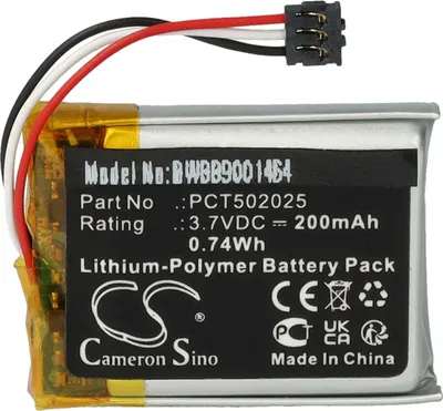 Produktbild von vhbw Akku Ersatz für DJI PCT502025 für Mikrofon (200 mAh, 3,7 V, Li-Polymer)