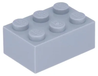 Imagen del producto de 5 piezas LEGO, ladrillo 2 x 3 (3002) - Gris claro