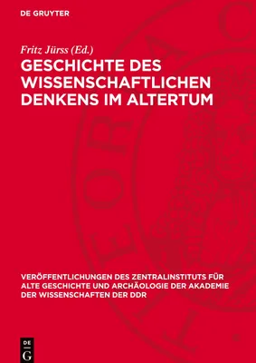 Produktbild von Geschichte des wissenschaftlichen Denkens im Altertum