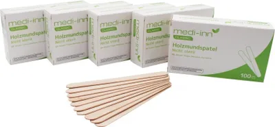 Produktbild von Medi-Inn Mundspatel aus Holz, unsteril (10 x 100 = 1000 Stück)