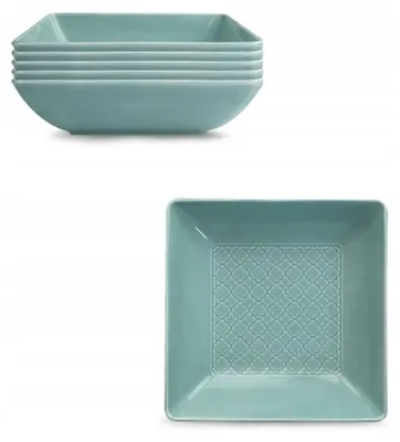 Produktbild von Lubiana Marrakesz Tiefe Teller Marine 18 cm Quadratisch 6er-Set