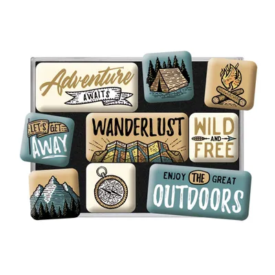 Obrázek produktu pro Nostalgic-Art - 9tlg. Magnetset - Outdoor & Activities - Outdoor Adventure
