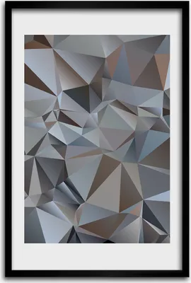 Produktbild von Bild - Bilderrahmen - 40 cm x 60 cm - MDF - Rahmen - Wandkunst - Abstraktion Dreiecke