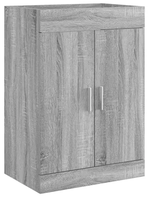 Immagine prodotto di vidaXL Mobile da bagno grigio Sonoma 78,5 x 37,5 x 81 cm in materiale derivato dal legno