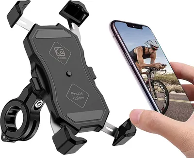 Produktbild von Handyhalterung Fahrrad, Motorrad Scooter Universal Smartphone Handyhalter Lenker Halter 360° Drehen für 4,7-6,5 Zoll