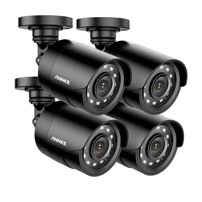 Obrázek produktu pro Dohledové kamery, rozlišení 1080P, vodotěsné, IP66, 4 kusy, černé